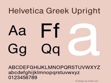 HelveticaGreek-Upright 001.000图片样张