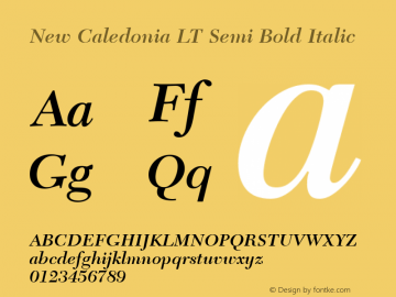 New Caledonia LT Semi Bold Italic 006.000图片样张