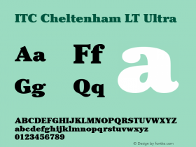 ITC Cheltenham LT Ultra 006.000图片样张