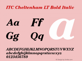 ITC Cheltenham LT Bold Italic 006.000图片样张