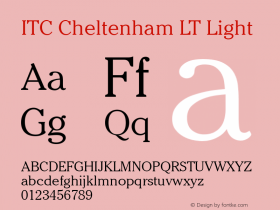 ITC Cheltenham LT Light 006.000图片样张