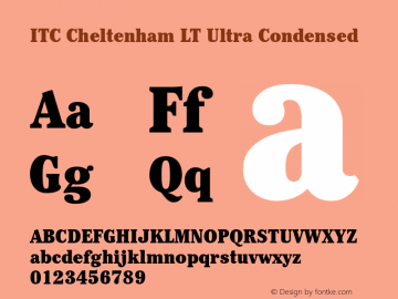 ITC Cheltenham LT Ultra Condensed 006.000图片样张