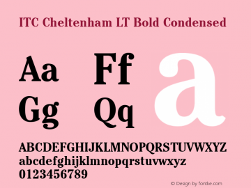 ITC Cheltenham LT Bold Condensed 006.000图片样张