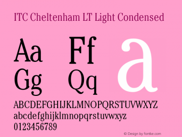 ITC Cheltenham LT Light Condensed 006.000图片样张