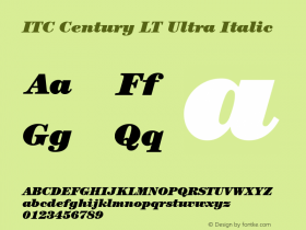 ITC Century LT Ultra Italic 006.000图片样张