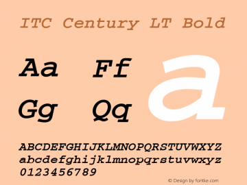 ITC Century LT Bold 001.000图片样张