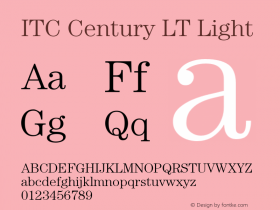 ITC Century LT Light 006.000图片样张