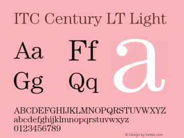 ITC Century LT Light 006.000图片样张