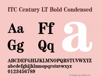 ITC Century LT Bold Condensed 006.000图片样张