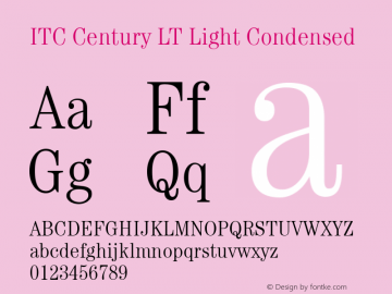 ITC Century LT Light Condensed 006.000图片样张