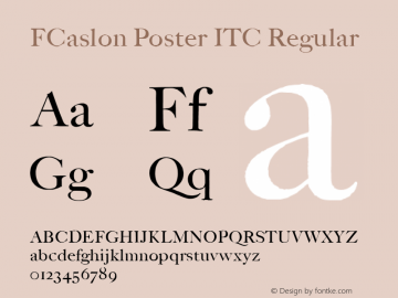 ITC Founders Caslon Poster 005.000图片样张