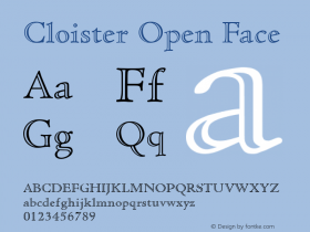 Cloister Open Face 001.000图片样张