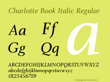 Charlotte Book Italic Plain 005.000图片样张