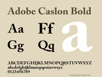 Adobe Caslon Bold 001.003图片样张