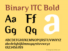 Binary ITC Bold 005.000图片样张