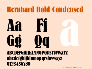 Bernhard Bold Condensed 001.000图片样张