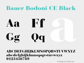 Bauer Bodoni CE Black 001.000图片样张