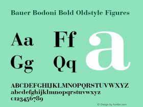 Bauer Bodoni Bold Oldstyle Figures 001.001图片样张