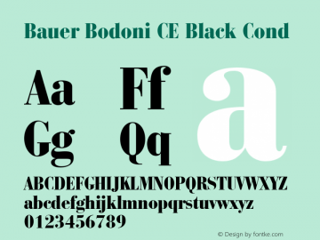 Bauer Bodoni CE Black Cond 001.000图片样张