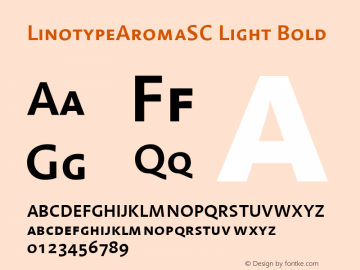 Linotype Aroma SemiBold SC 005.000图片样张