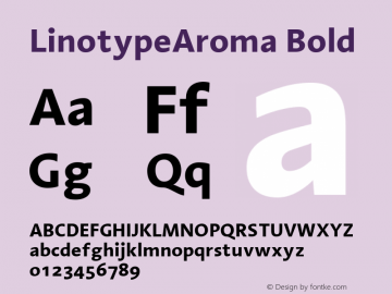 Linotype Aroma Bold 005.000图片样张