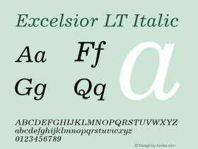 Excelsior LT Italic 006.000图片样张