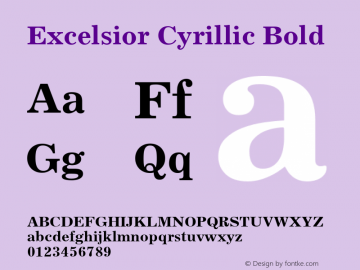 Excelsior Cyrillic Bold 001.000图片样张