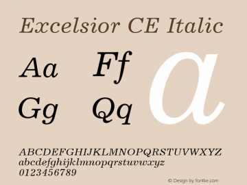 Excelsior CE Italic 001.000图片样张