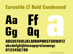 Eurostile LT Bold Condensed 006.000图片样张