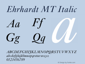 Ehrhardt MT Italic 001.003图片样张