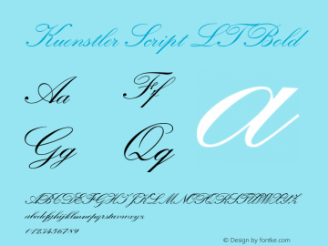 Kuenstler Script LT Bold 006.000图片样张