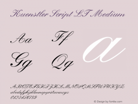 Kuenstler Script LT Medium 006.000图片样张