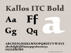 Kallos ITC Bold 005.000图片样张