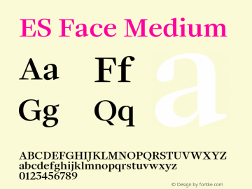 ES Face Medium Version 1.007 | web-OT图片样张