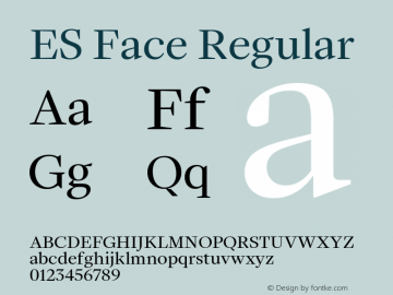 ES Face Regular Version 1.007 | web-OT图片样张