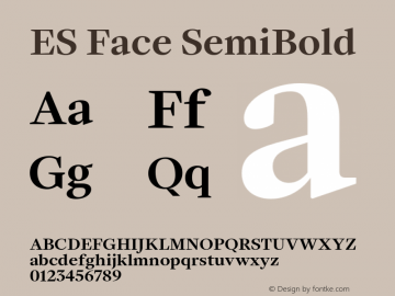 ES Face SemiBold Version 1.007 | web-OT图片样张