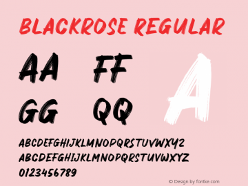 BlackrosE Version 1.00;June 28, 2021;FontCreator 13.0.0.2683 64-bit图片样张