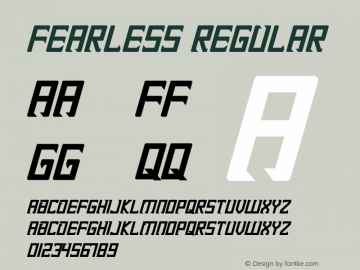 Fearless Version 1.00;September 15, 2021;FontCreator 12.0.0.2547 64-bit图片样张