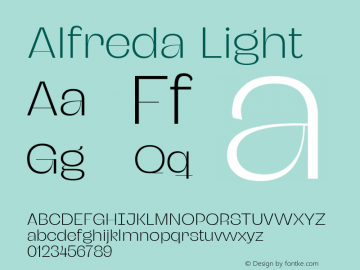 Alfreda Light Version 1.000 | web-TT图片样张