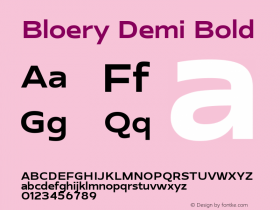 Bloery Demi Bold Version 1.000 | web-TT图片样张