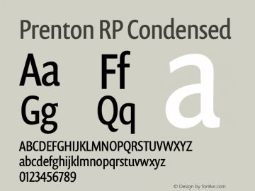 Prenton RP Cond Version 1.001 2008 | web-TT图片样张