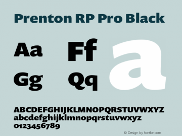 Prenton RP Pro Black Version 1.000 2008 | web-TT图片样张