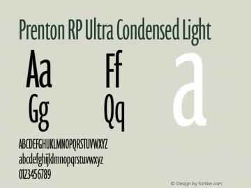 Prenton RP Ultra Cond Light Version 1.000 2006 | web-TT图片样张