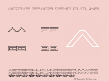 Active Space Demo Outline Version 1.002;Fontself Maker 3.5.4图片样张