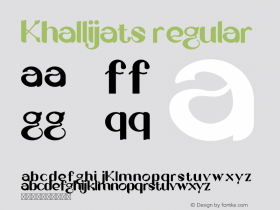 Khallijats Version 1.004;Fontself Maker 3.5.4图片样张