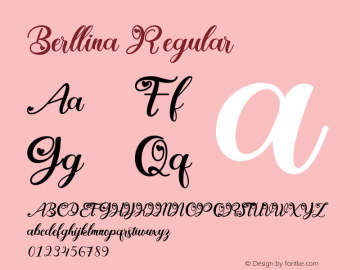 Berllina Version 1.00;September 1, 2021;FontCreator 11.5.0.2422 64-bit图片样张