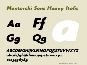 Monterchi Sans Heavy Italic Version 1.008图片样张