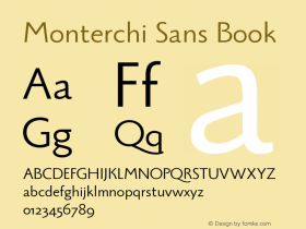 Monterchi Sans Book Version 1.008图片样张