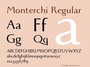 Monterchi Regular Version 1.008图片样张