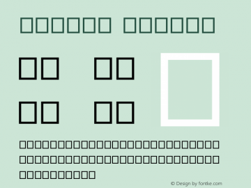 Nmfont Version 001.000图片样张